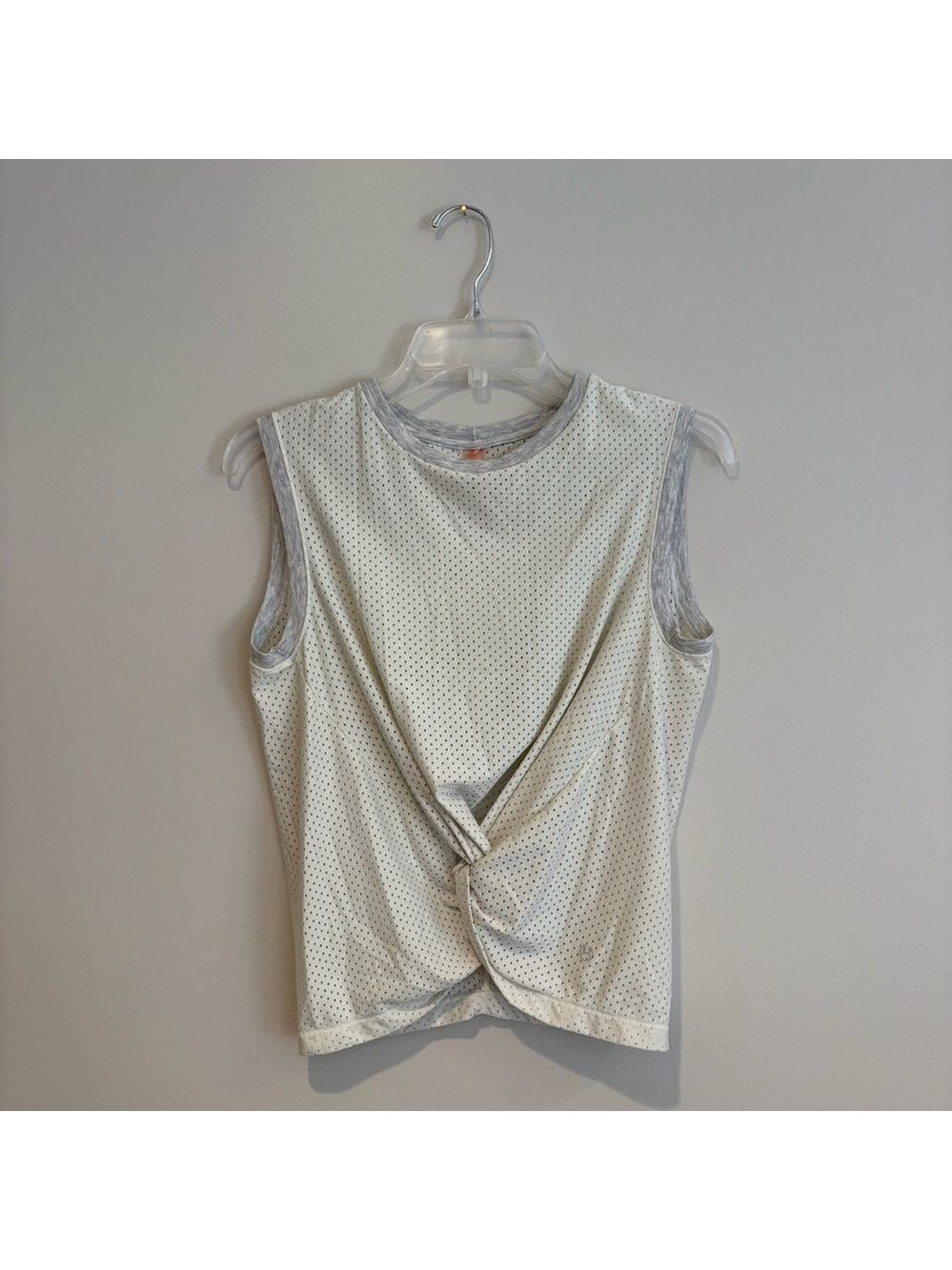 Maaji Perforated Dot Twist Front Muscle Tee